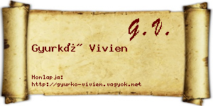 Gyurkó Vivien névjegykártya